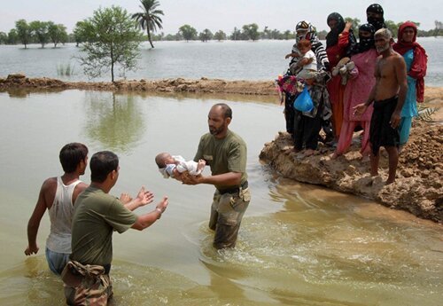 Flood facts: saving baby