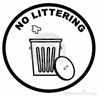 Littering facts: no littering sign