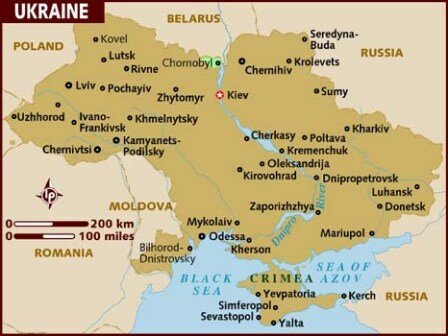 Facts about Ukraine - Map of Ukraine