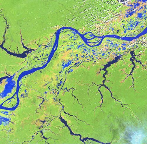 Amazon River facts: map of amazon