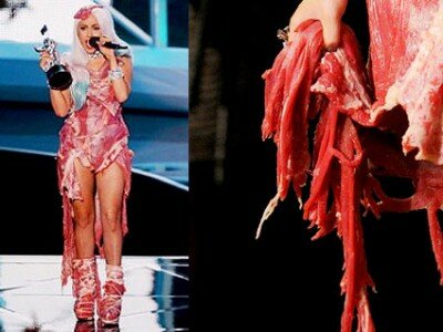 Lady Gaga facts: Flesh Outfit