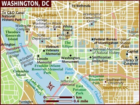 Washington DC facts: map