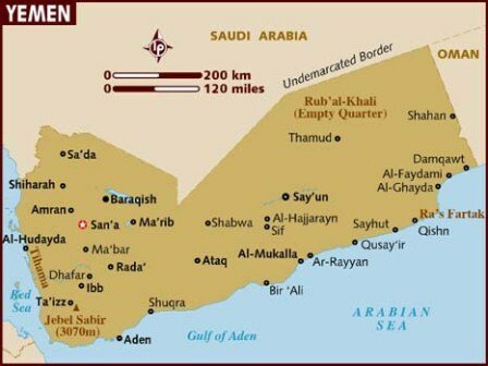 Facts about Yemen - Map
